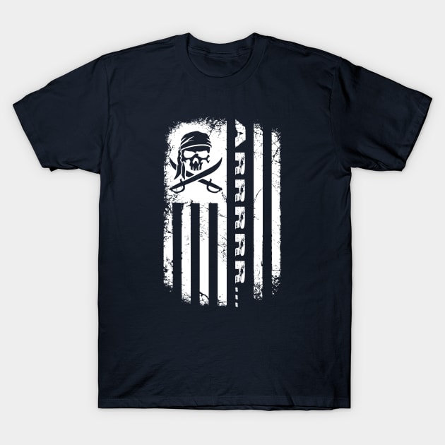 Distressed Pirate Flag T-Shirt by BoneheadGraphix